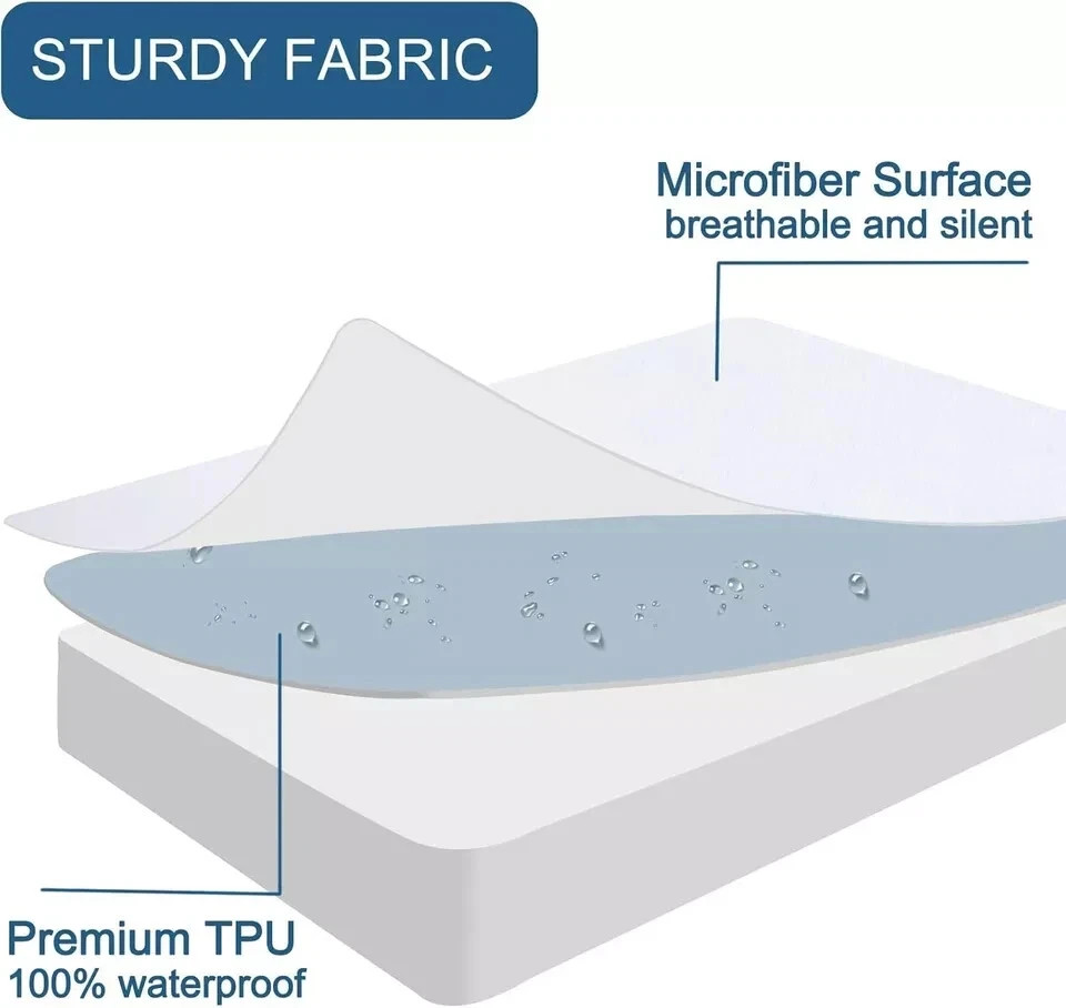 Full Size Waterproof Mattress Protector, Full Mattress Cover Pad Waterproof