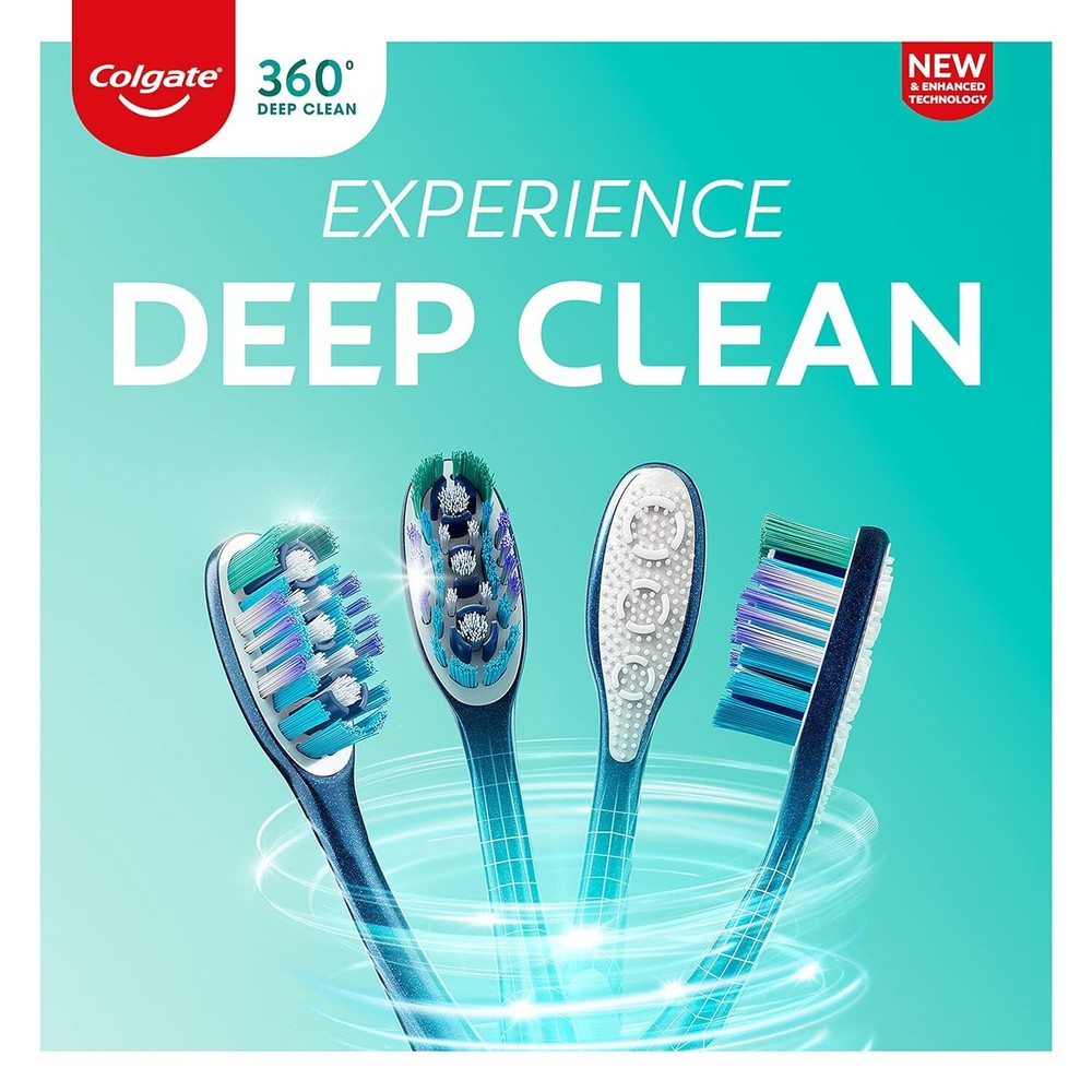 Pack of (3) New Colgate 360 Full Head Toothbrush, Medium