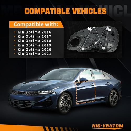 82471-D4000 Front Left Driver Side Power Window Regulator with Panel