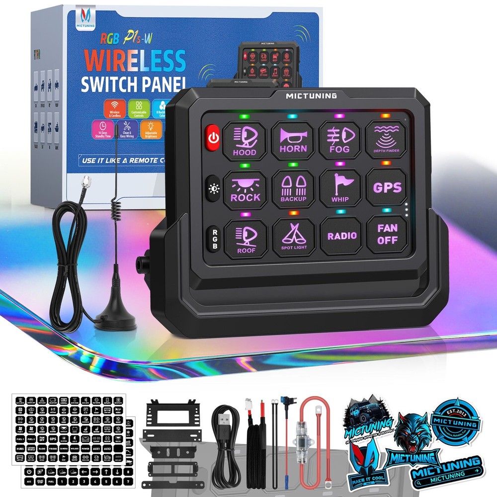 Wireless Range 328FT/164FT Switch Panel Car LED Accessories Circuit Relay System