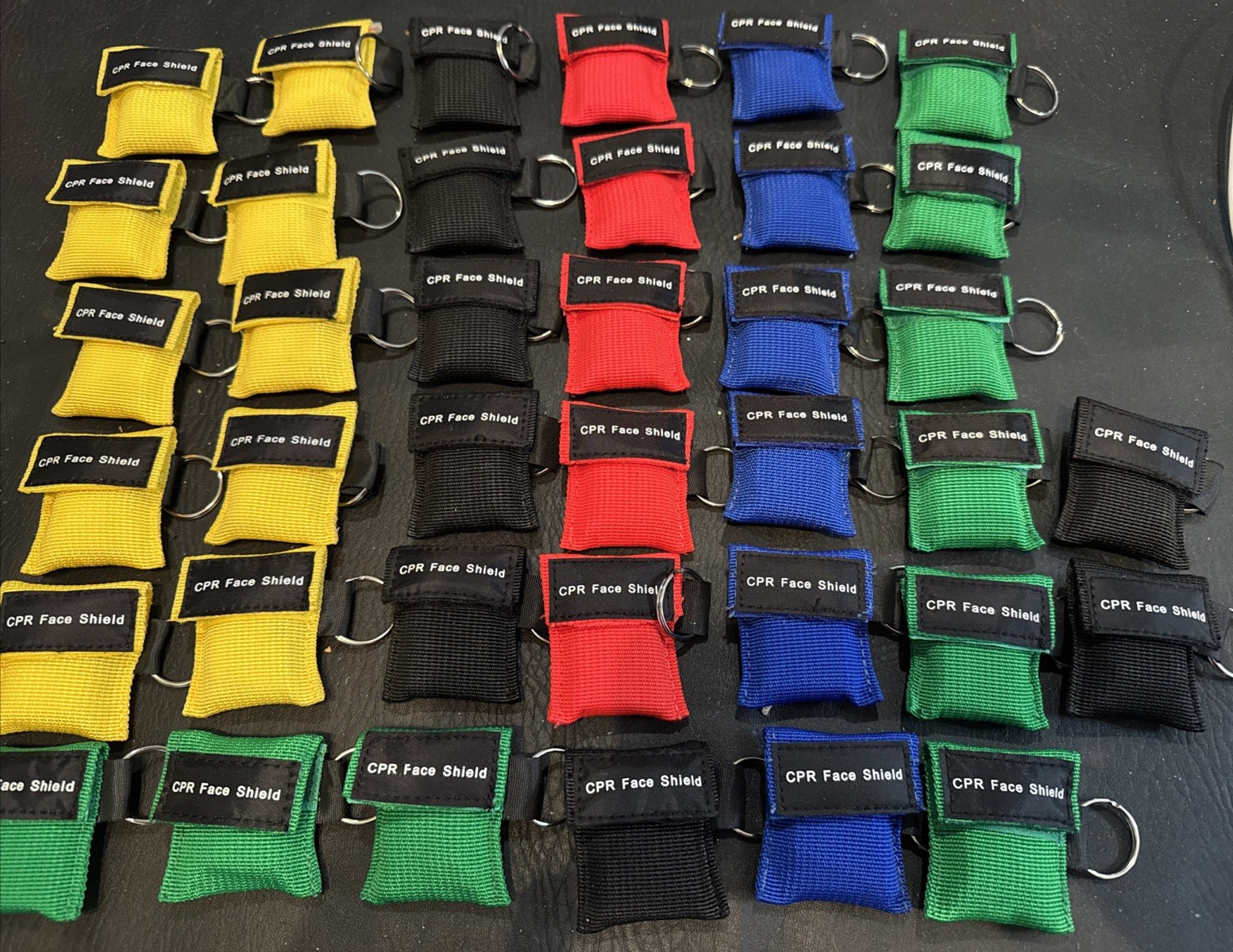 Lot of 38 CPR Face Shield Mask Keychain Mask Disposable Emergency Kit