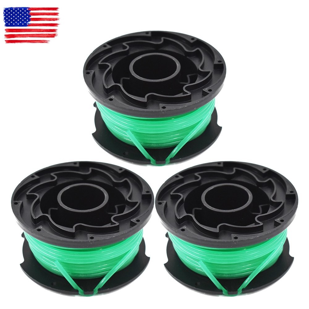 3 Pack GH3000 SF-080 String Trimmer Spool Line Suitable For Black & Decker