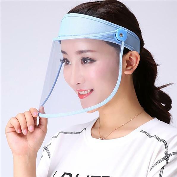 Adjustable, Reusable Face Shield Flip Up Visor Whole Face Clear Dust Visor 2 PCS