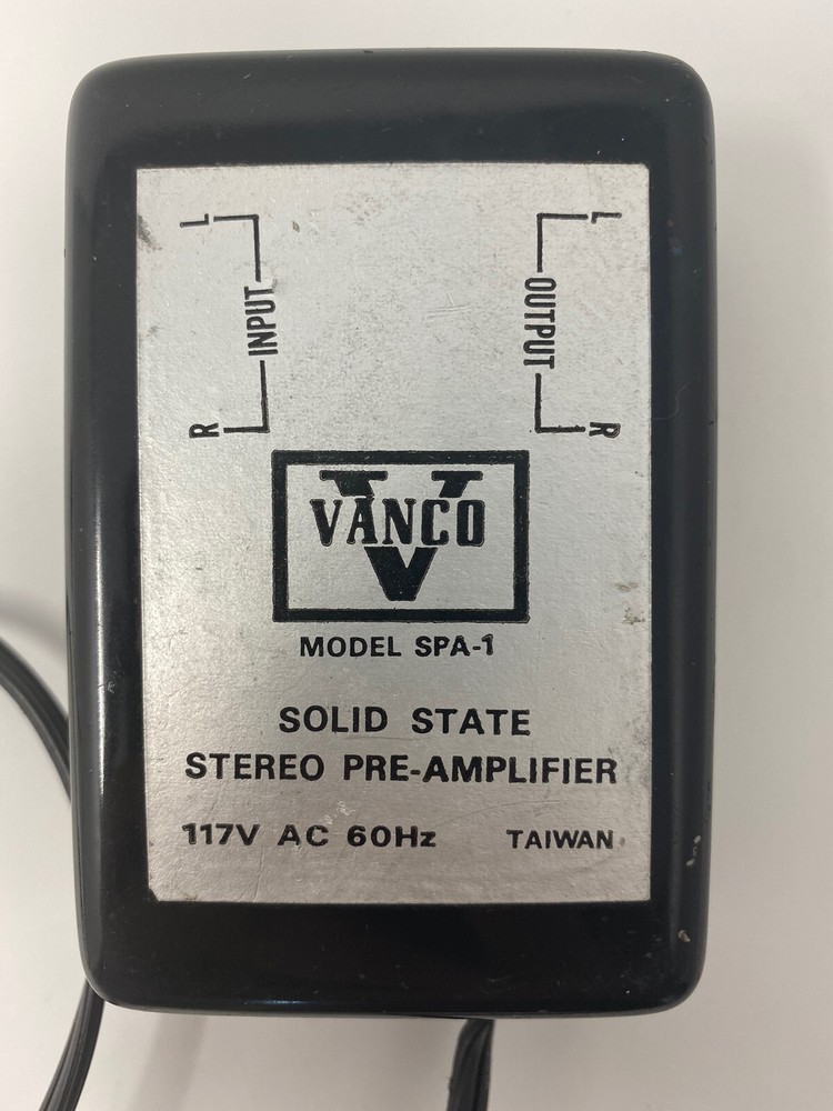 Vanco Model SPA 1 Solid State Stereo Pre - Amplifier Pre Amp 117 V 60HZ