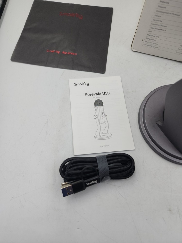 SmallRig Forevala 360 Degree U50 USB Microphone for Recording and Streaming