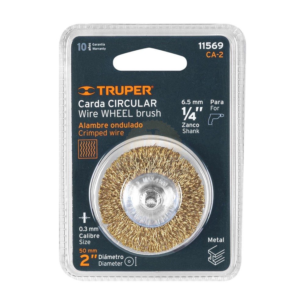 Truper CA-2 Circular brush 2" thick wire for drill