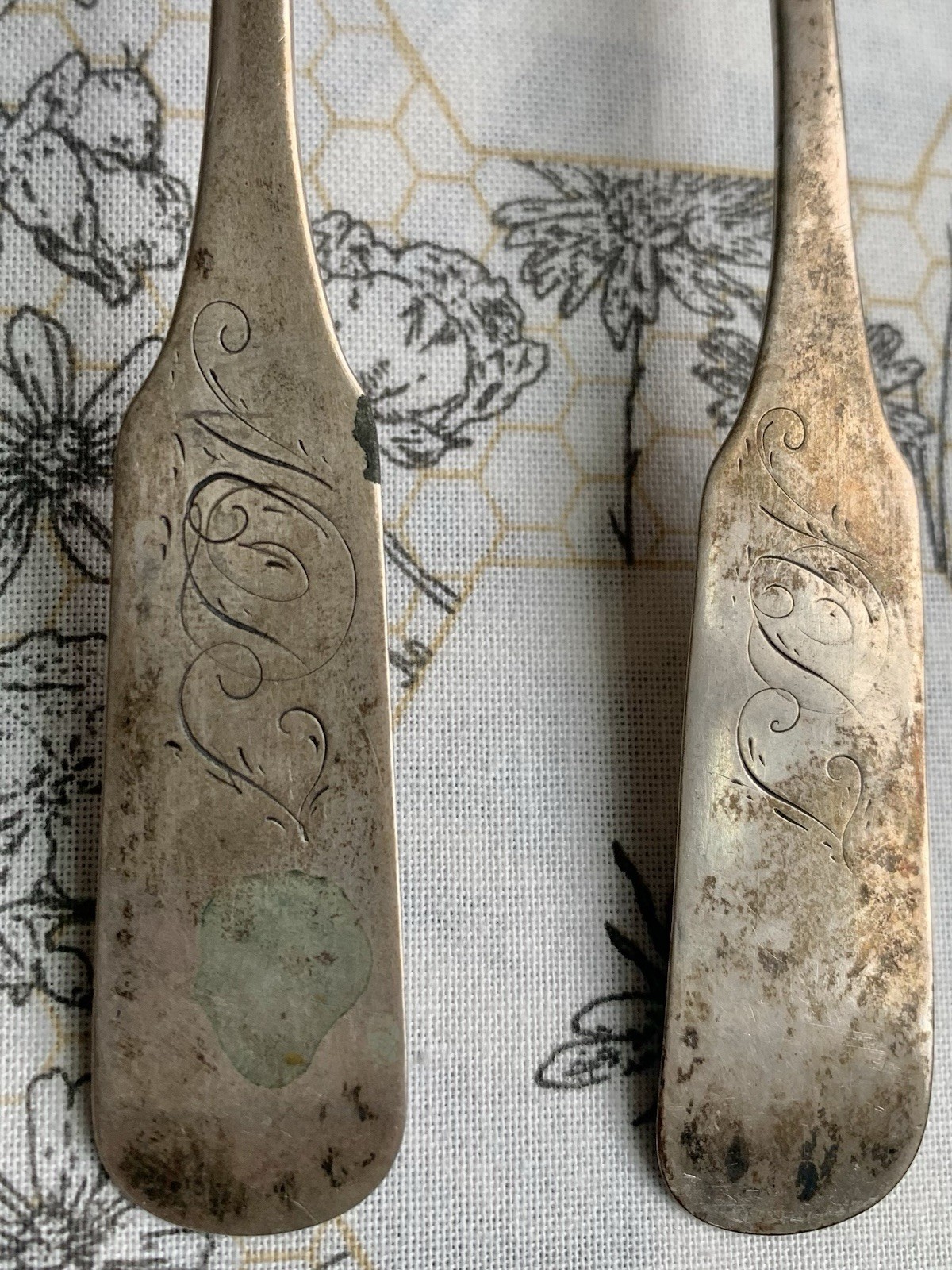 Antique Coin Silver Spoons Set Lot of 10 Palmer & Bachelders, Myers, Goddard…