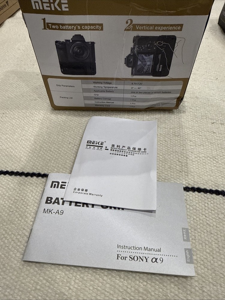 Meike MK-A9 Pro Battery Grip Open Box Untested As-Is