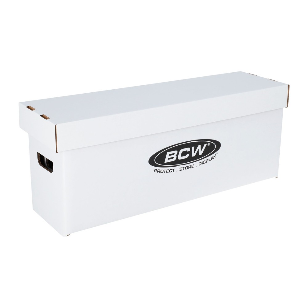 5 Long Comic Book Cardboard Storage Boxes Hold 250-300 Current /Silver + Divider