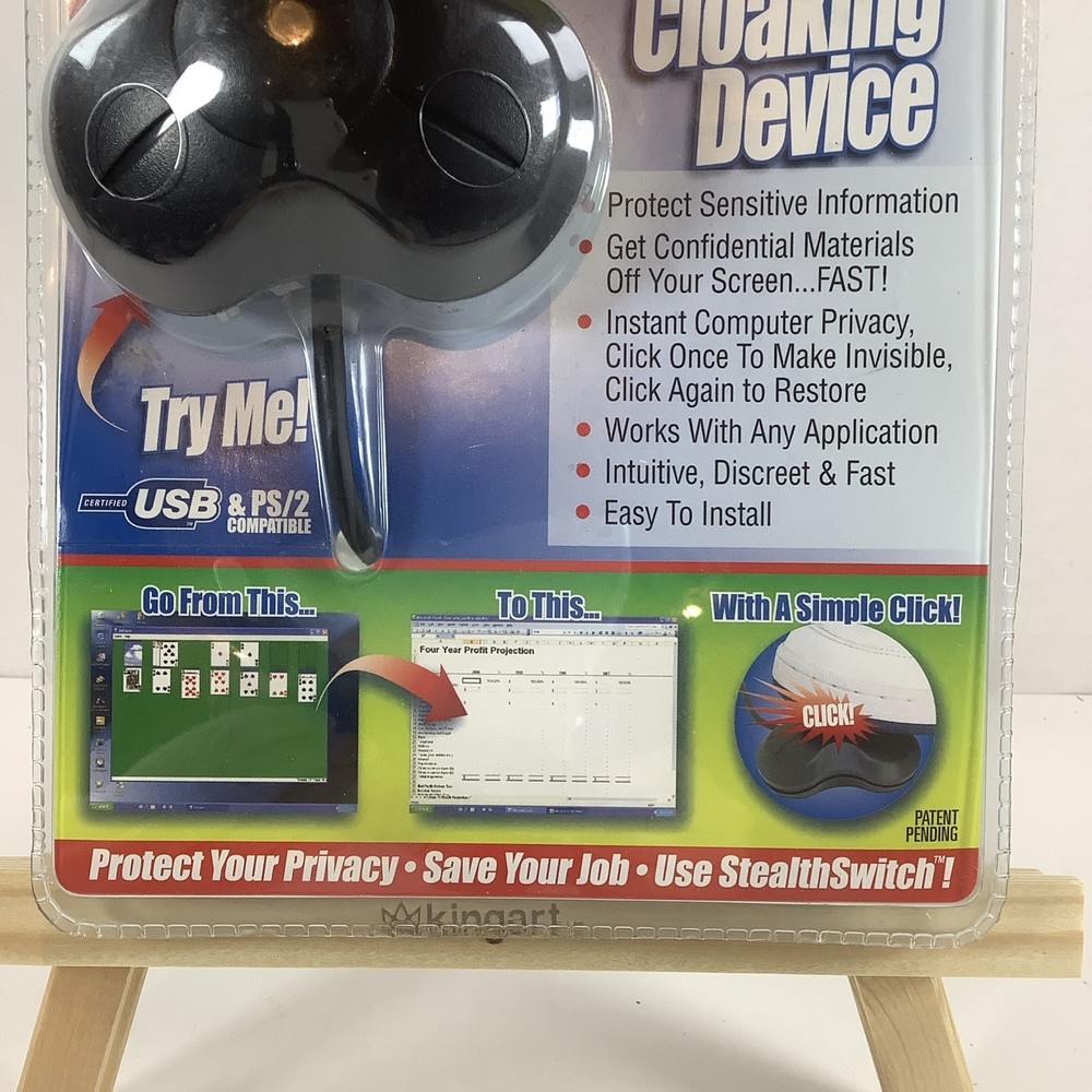Stealth Switch USB & PS/2 Compatible World's First Desktop Cloaking Device NEW
