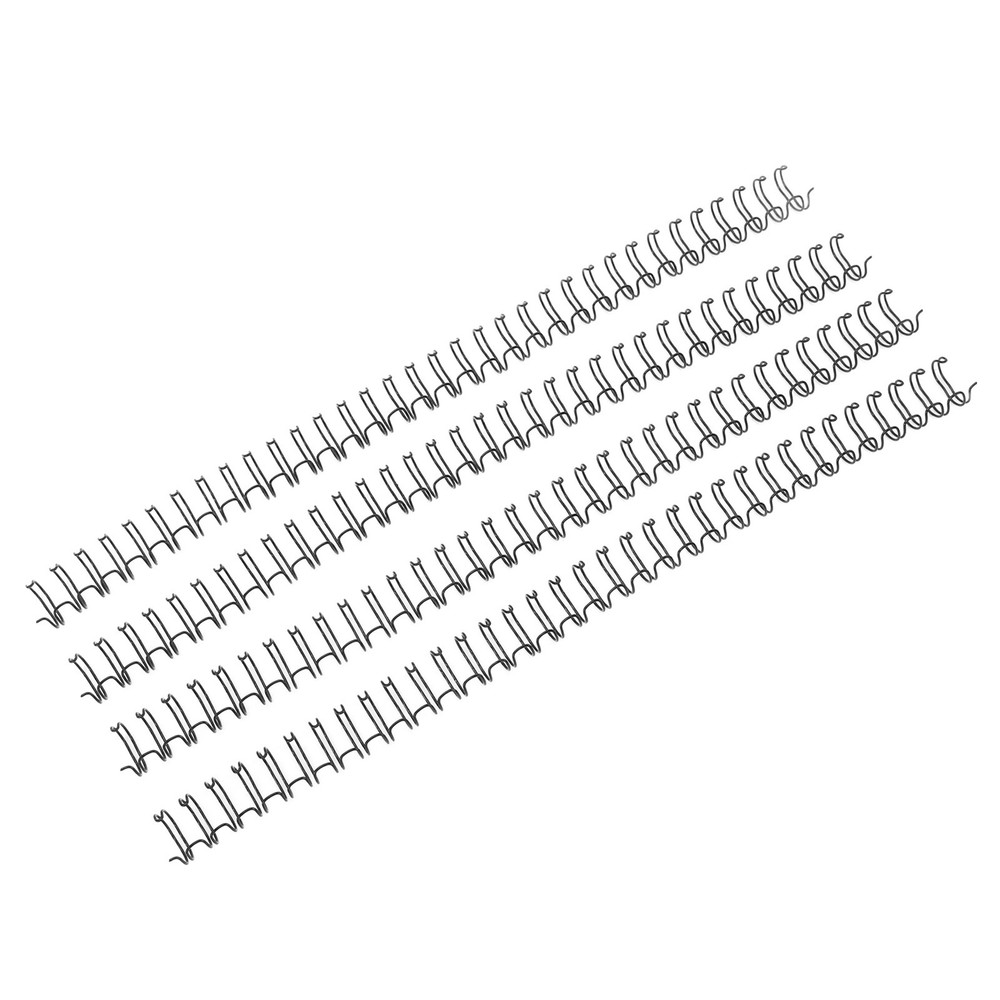 Black 100x Double Loop Wire Binding Spine 60 Sheet Capacity 3:1 Pitch 34 Loop 9.