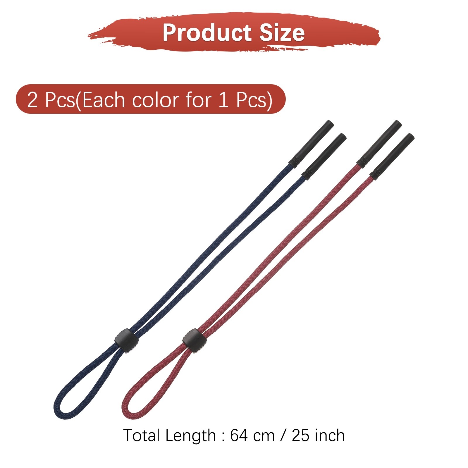 Glasses Strap [2pcs] - Eye Glasses Holder - [Multicolor - 25 IN]