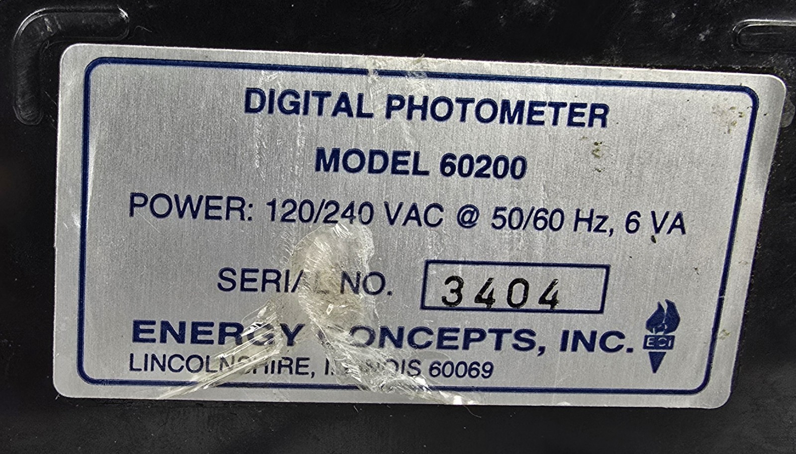 Genuine Energy Concepts Digital Photometer Model 60200 120 VAC