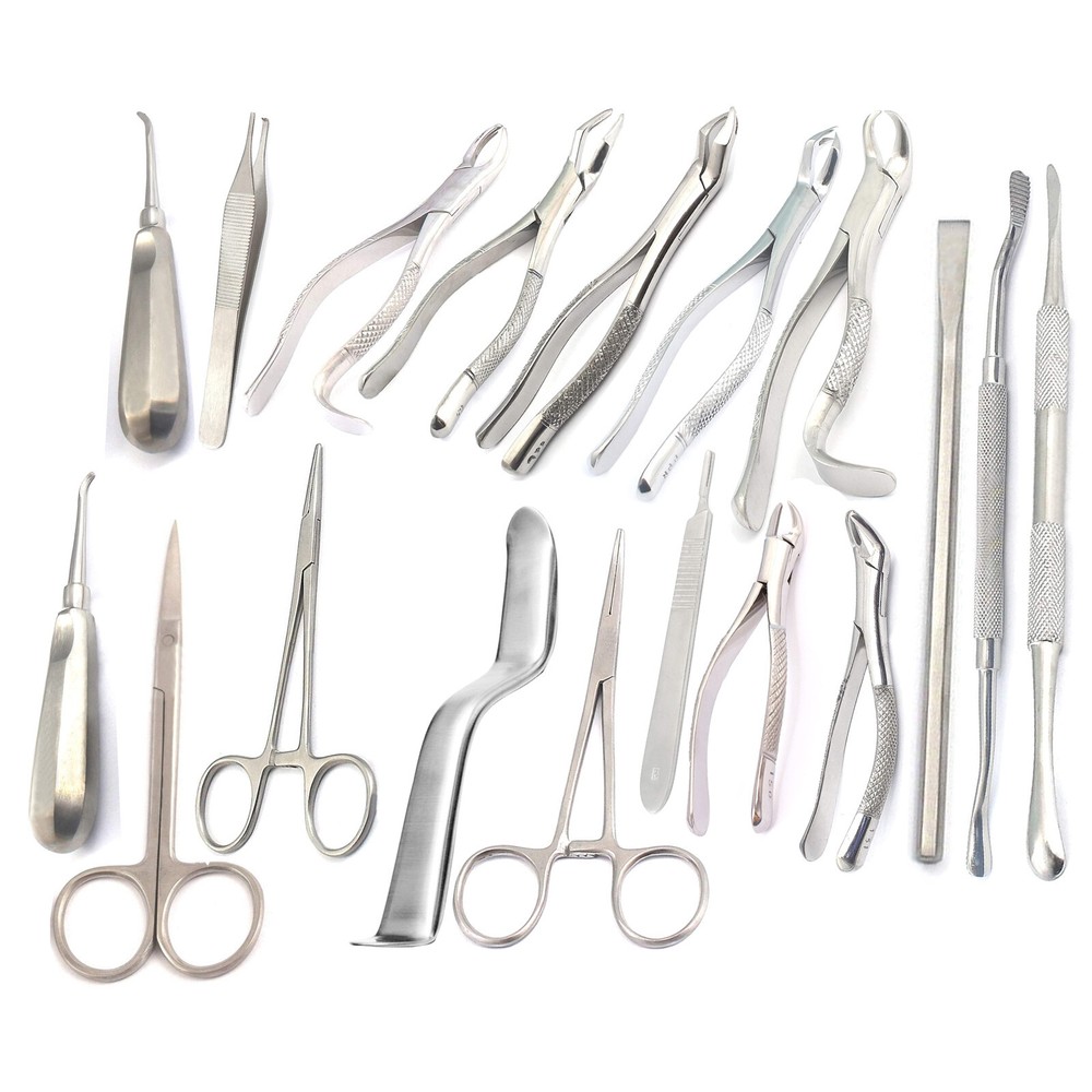Extracting Forceps + Elevators + Hemostat Forceps Surgical Dental Instruments