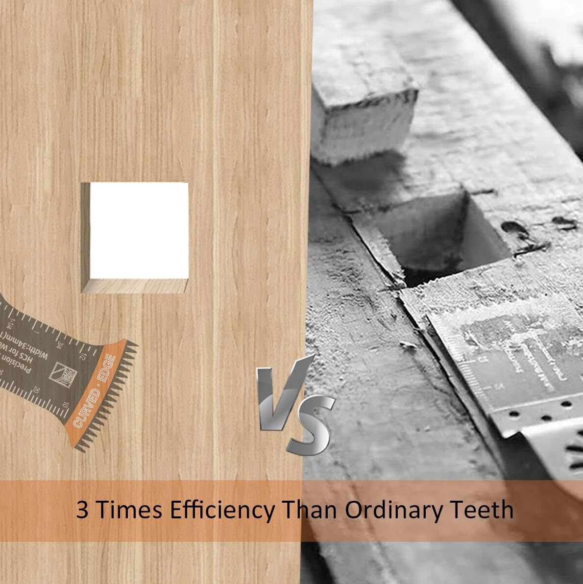 6pcs Curved Extra-Long Oscillating Saw Blades, 2-3/4 Extra long (6pcs), Black