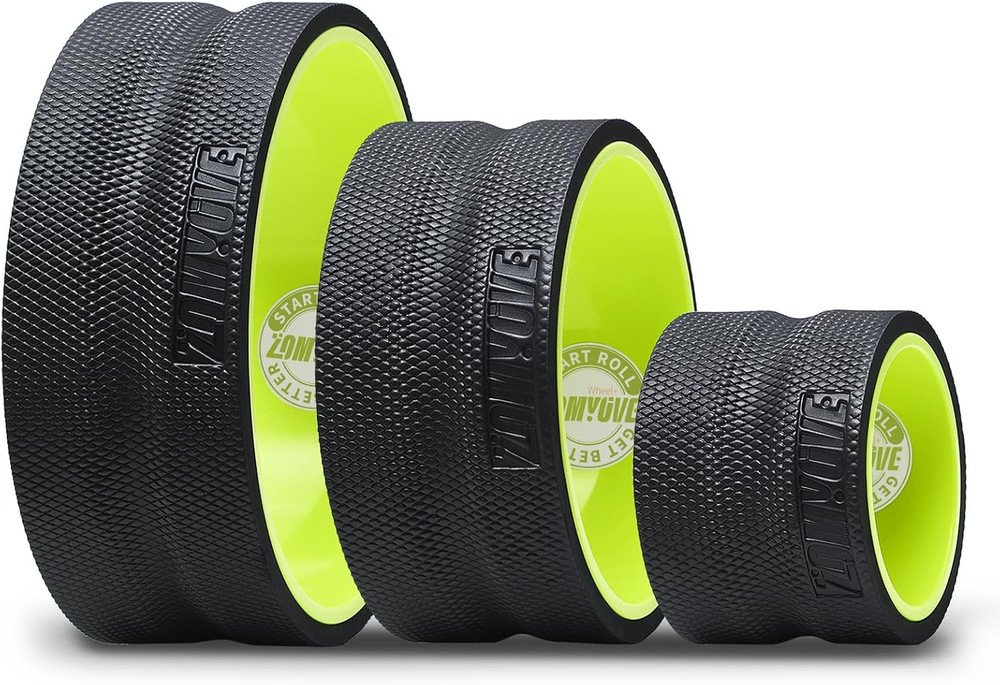 Back Roller Wheel - 3 Pack Yoga Foam Roller for Physical Therapy & Back Stretche
