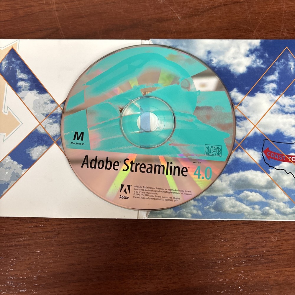 Adobe Streamline 4.0 Software for Macintosh with Key