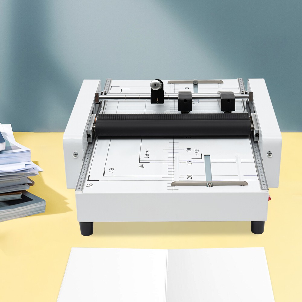 A3 Booklet Folding Binding Machine Paper Stapling Making Book Stapler Office 60W