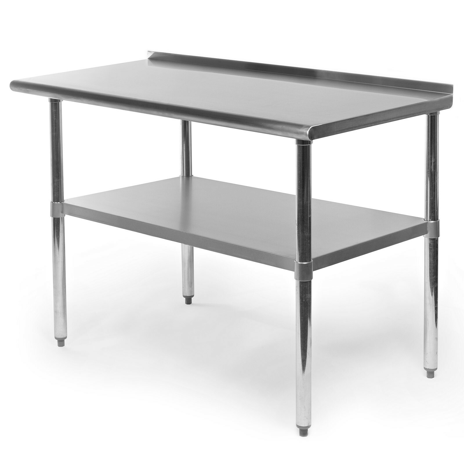 Stainless Steel 48" x 24" NSF Kitchen Restaurant Work Prep Table with Backsplash
