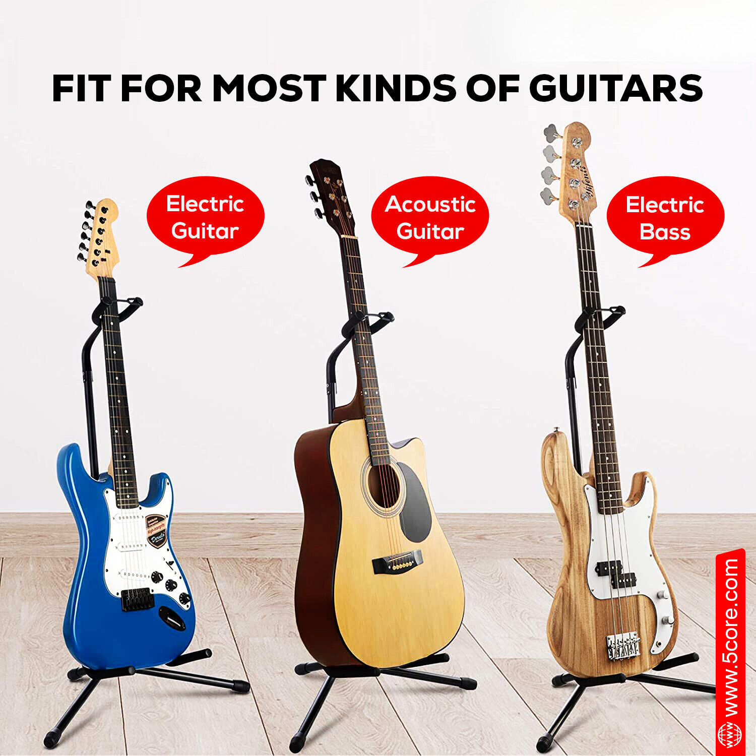 Guitar Stand Floor Adjustable Fold Tripod Acoustic Electric Cello Upright Stand