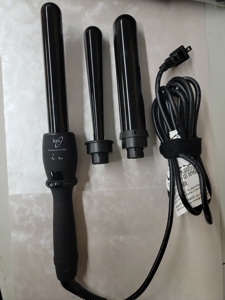 Ion Interchangeable Clipless Curl Wand Trio