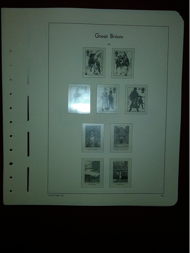 LIGHTHOUSE Commemorative Hingeless album pages Great Britain 1980-85 Used 85.02