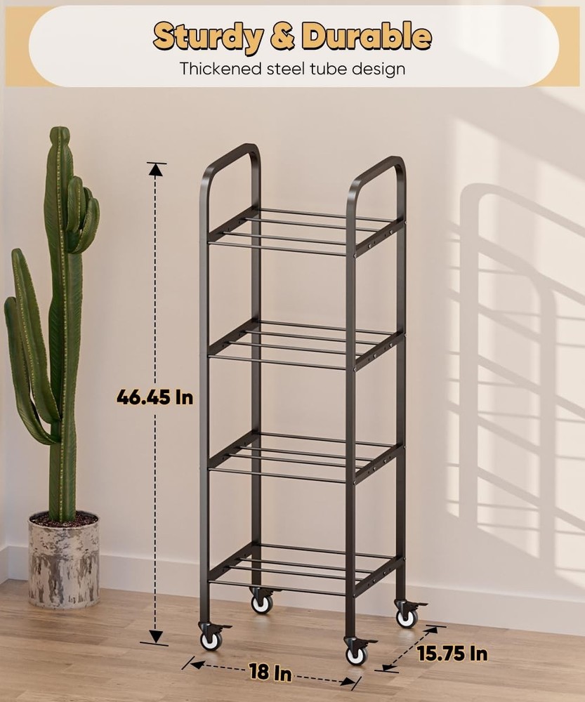 3D Printer Filament Storage Rack 4-Tier 3D Printer Stand with Storage