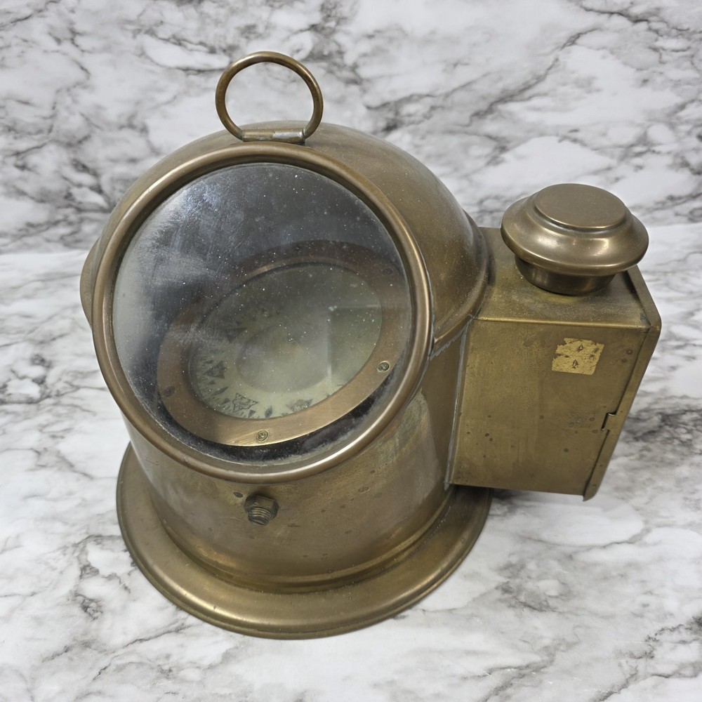 SHIP BINNACLE   brass w/latern feature Solid Brass Read Description