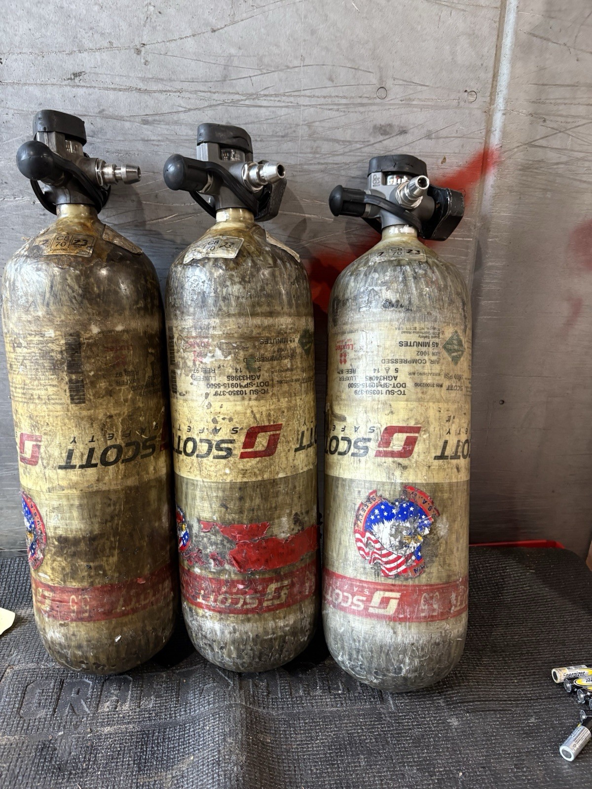 Scott 5.5 SCBA Cylinder 45 Min 5500 PSI Quick Connect 2014 Hydro 2023