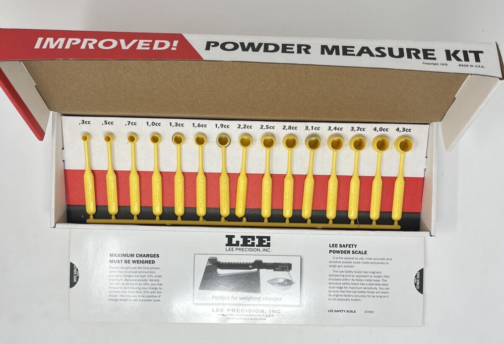LEE Precision Improved Powder Measure Kit Dipper 90100 Reloading