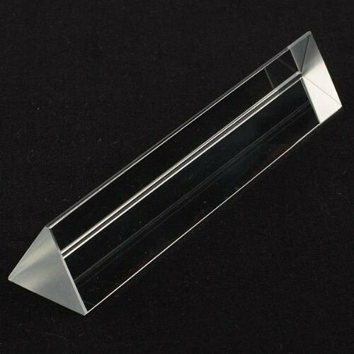 8in" 200mm XL Optical Glass Triangular Prism Teaching Light Spectrum Physics USA