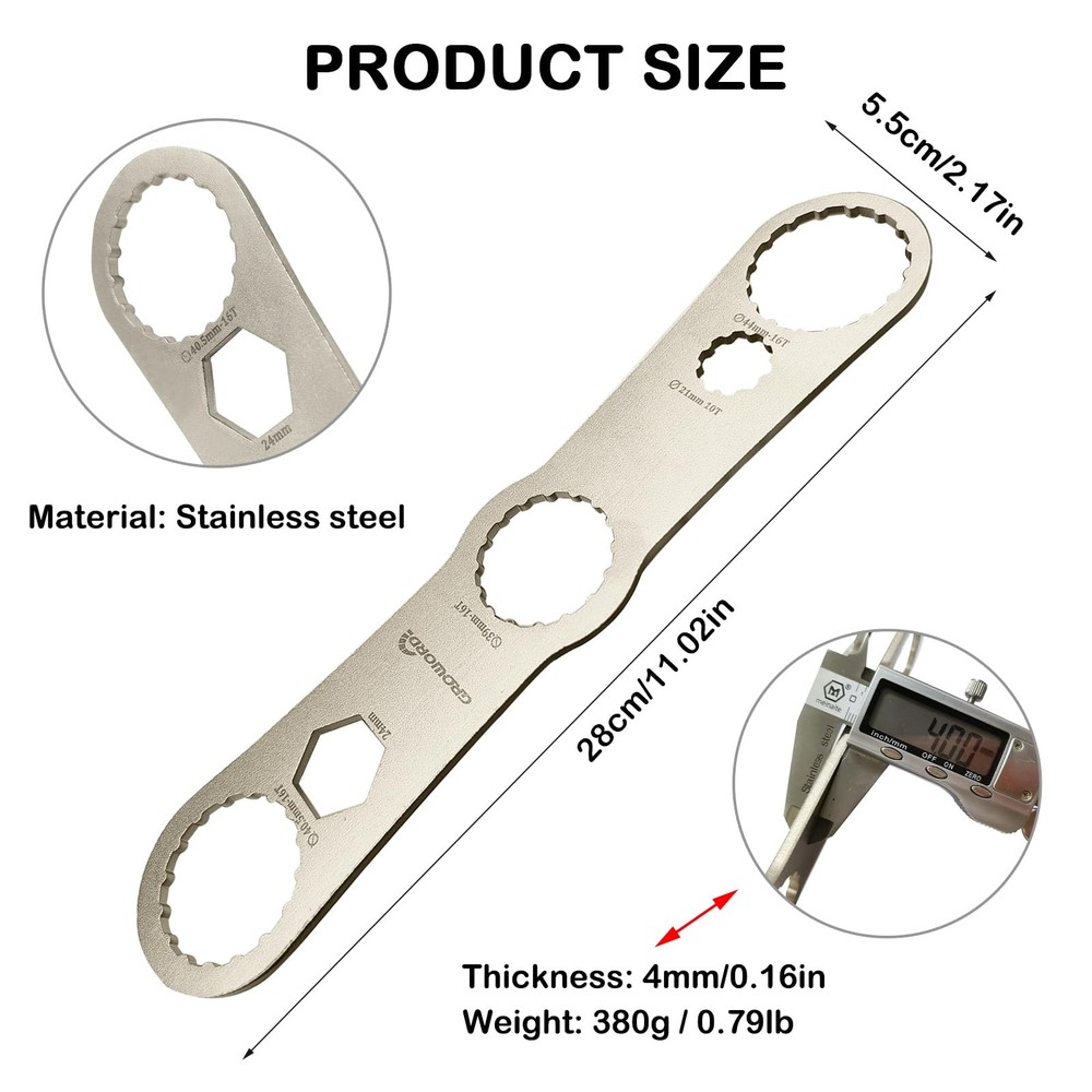groword Multi -function Bottom Bracket Wrench，Suitable for BB wrench in 39...