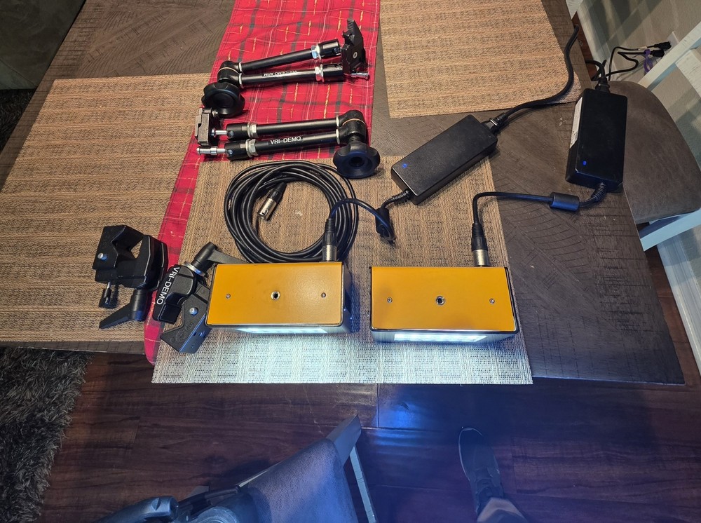 Phantom Vision Research LED Studio Lighting Kit, 2 Units, Clamp, Case