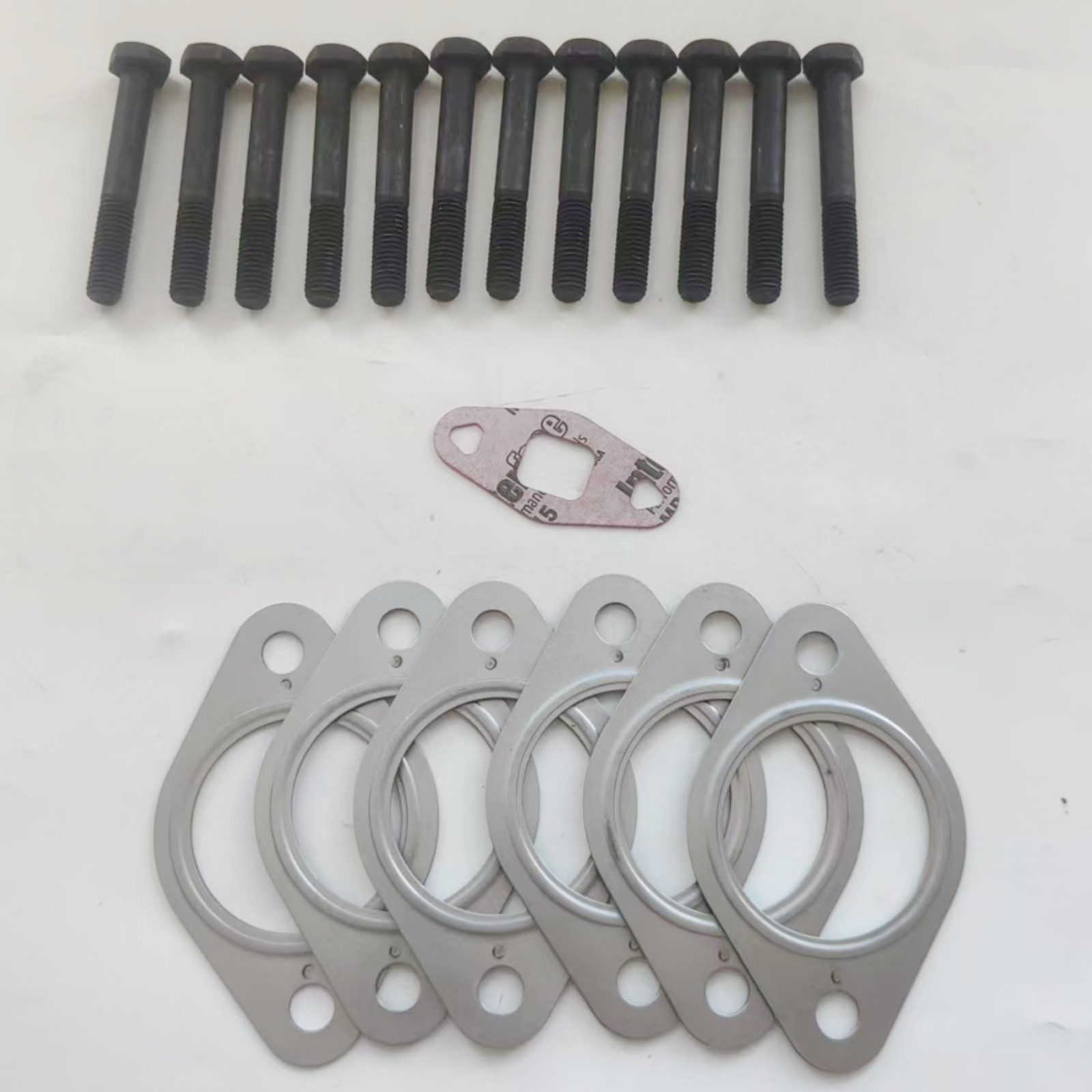 Cummins Exhaust Manifold Gasket Set with Bolts 3932063 3929012 Fits 6c 6CT 8.3L