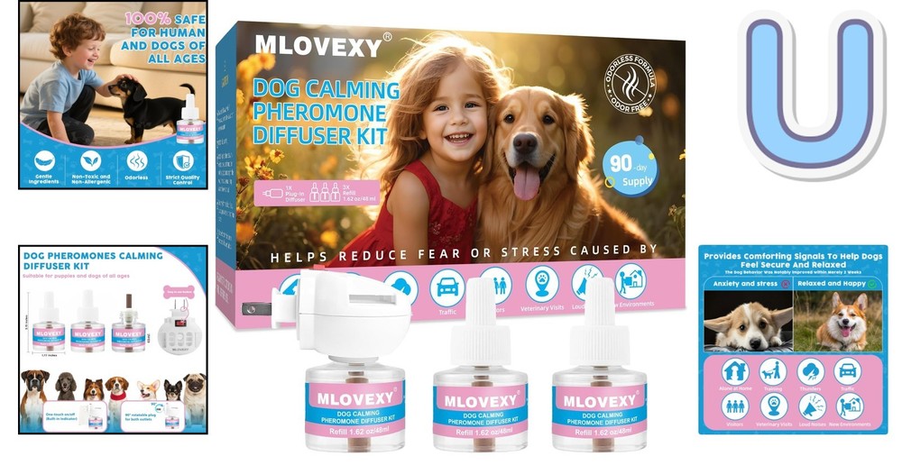 Pheromone Diffuser for Dogs - Effective Stress Relief, Safe & Odorless Formula