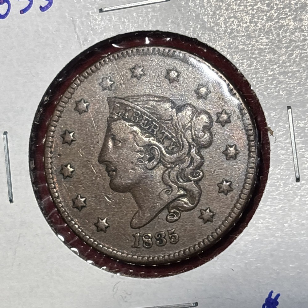 1835 coronet large cent Nice Grade Free Shipping