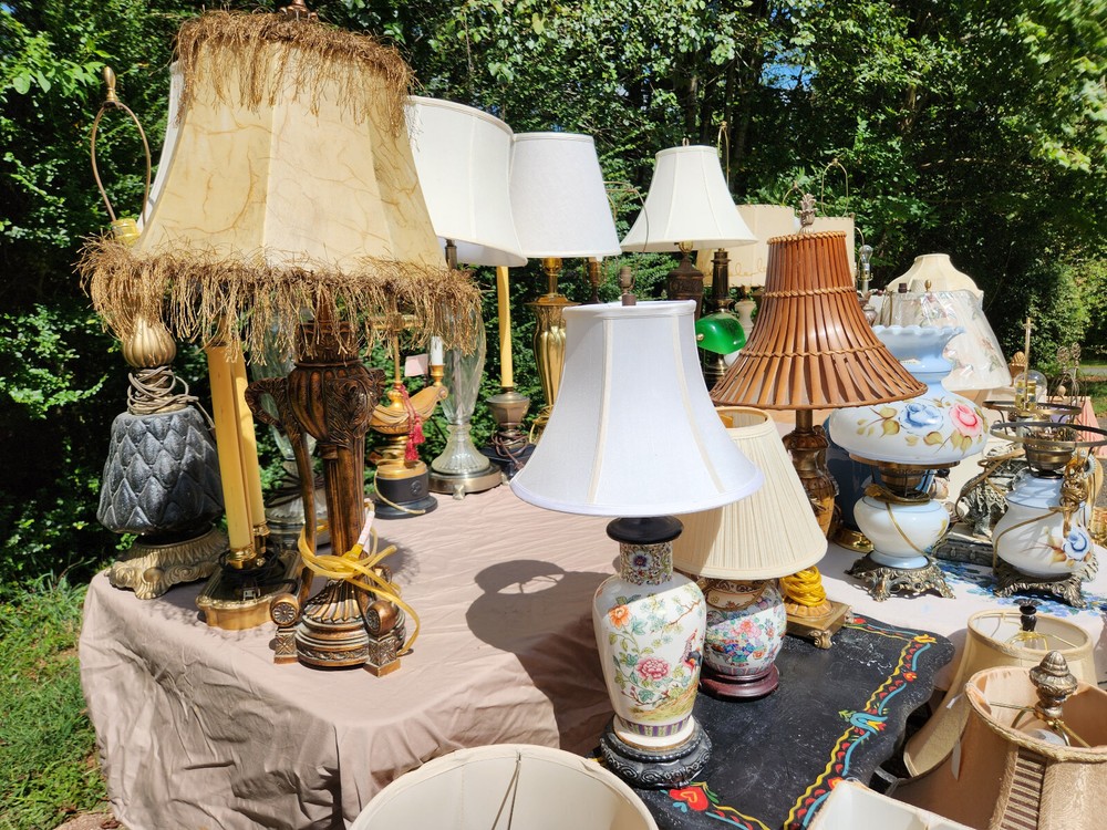 Baroque Style Bronzed Table Lamp