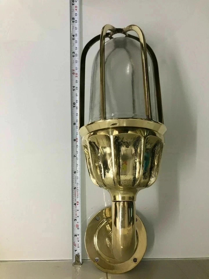 Nautical Marine Solid Brass Passageway Ship Bulkhead Light - Copper Shade 3pcs