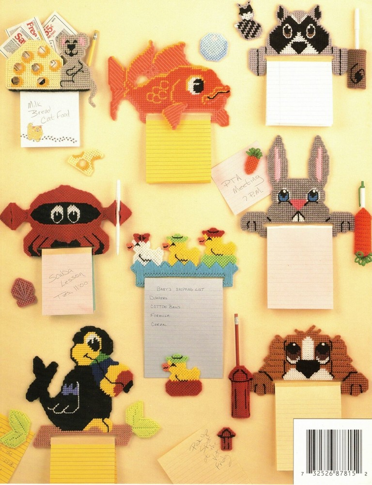 Message Holders 9 Magnet Sampler Plastic Canvas Patterns By Annies Attic