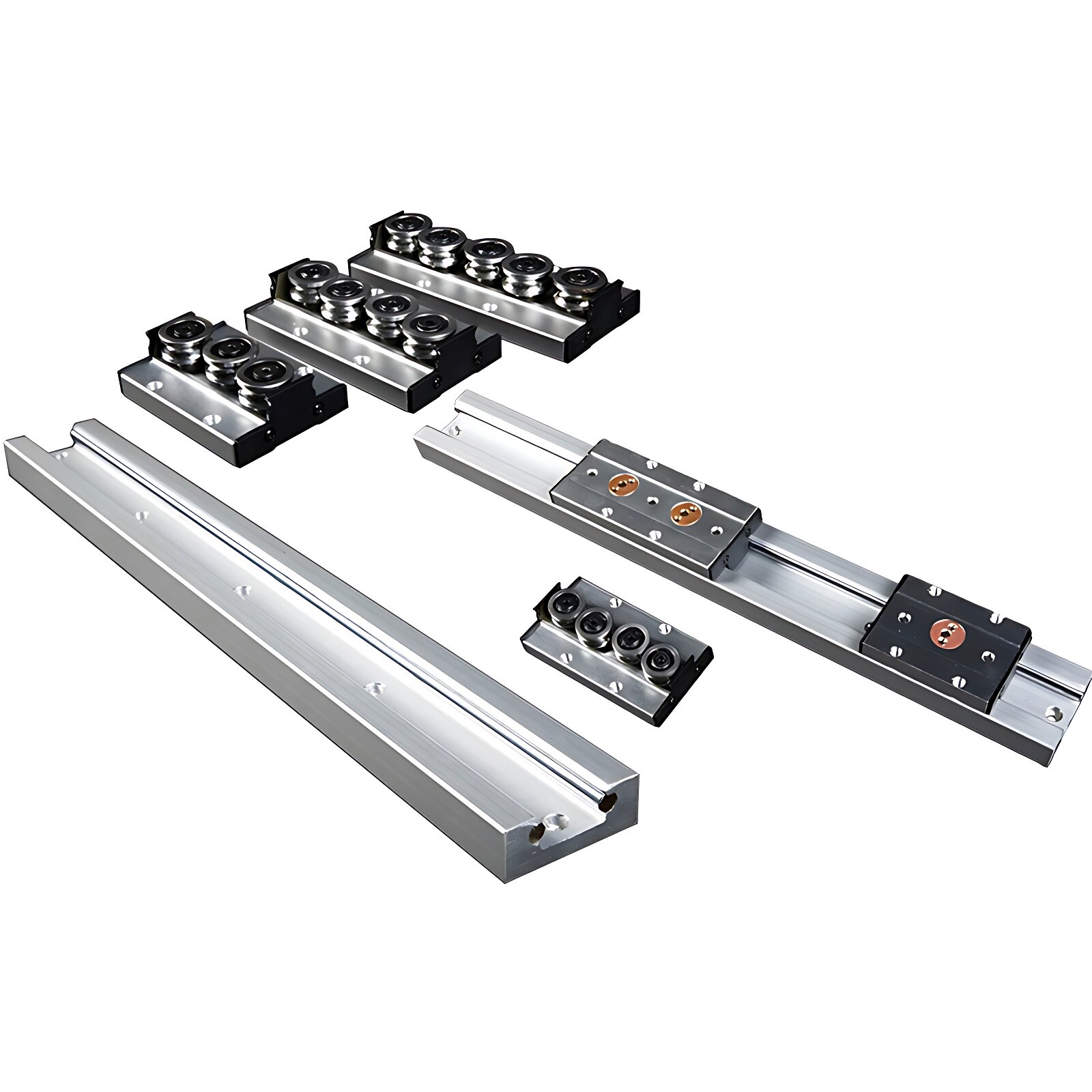 Built-In Dual-Axis Linear Rail Guide and Lock sliders SGB10-SGB35 3/4/5 Wheel