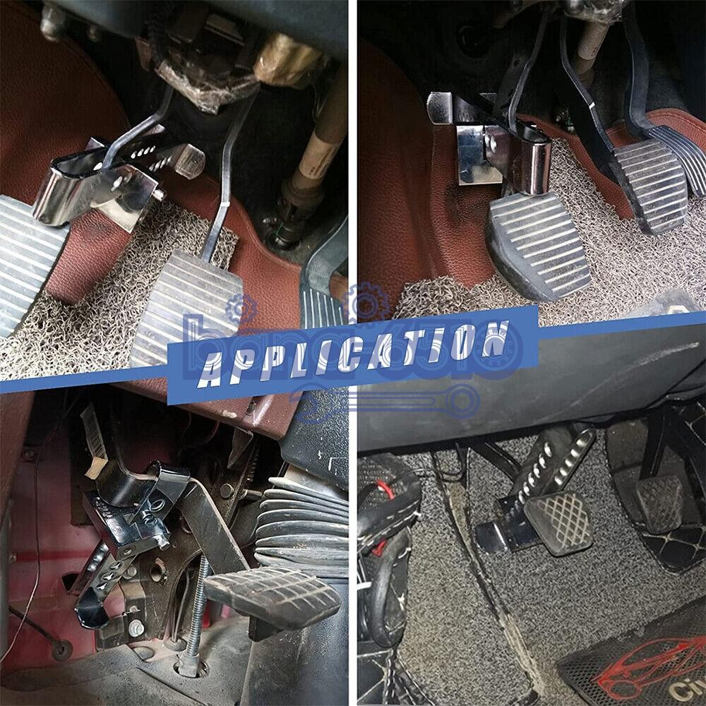 Stainless Steel Brake Pedal Lock Security Car Auto Clutch Lock Anti-theft 3Key