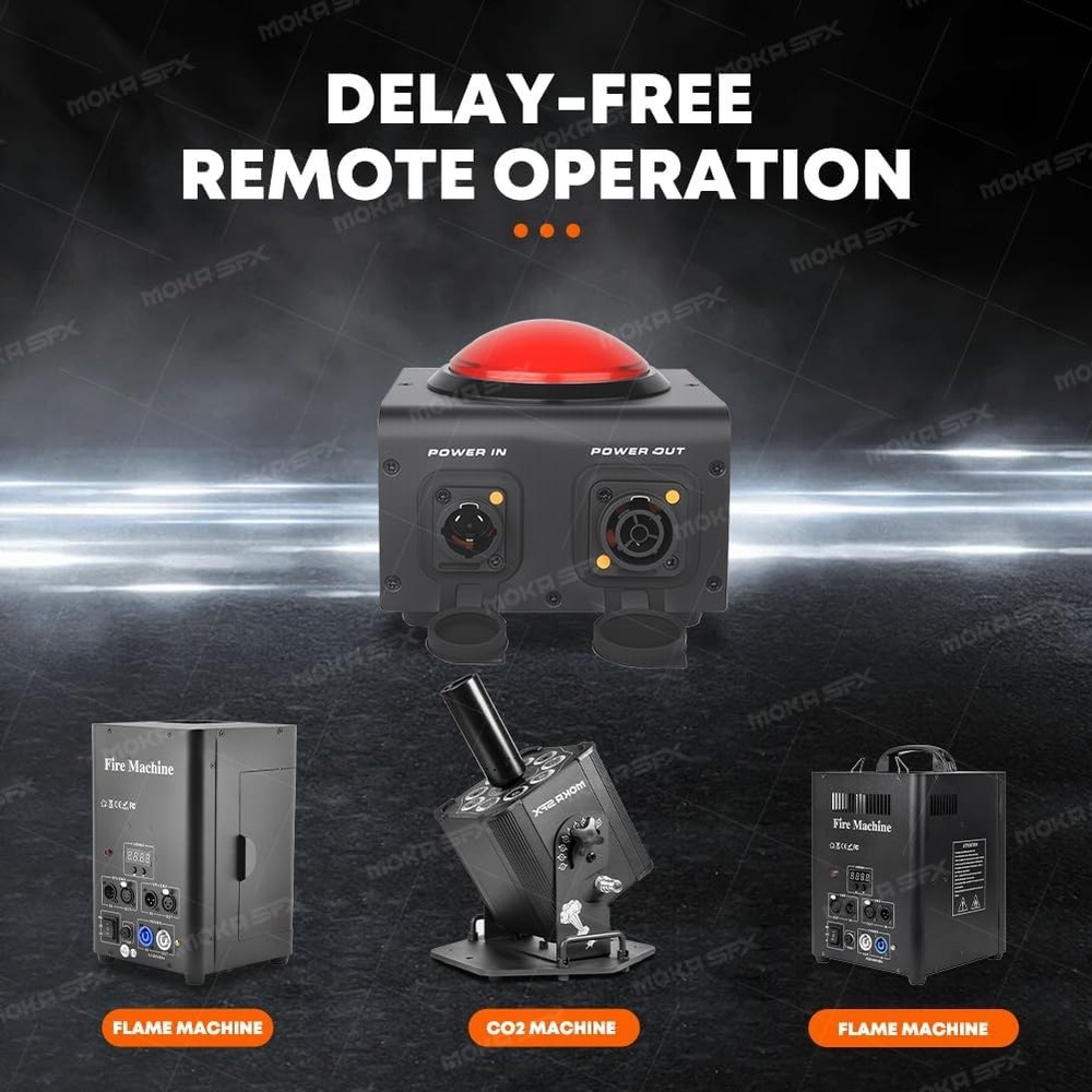 MOKA SFX Power Controller Red Button Mini Console Stage Effect Machine Portab