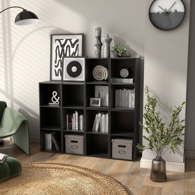 Modular Stackable Cube Storage Shelves Office Living Room Organization New