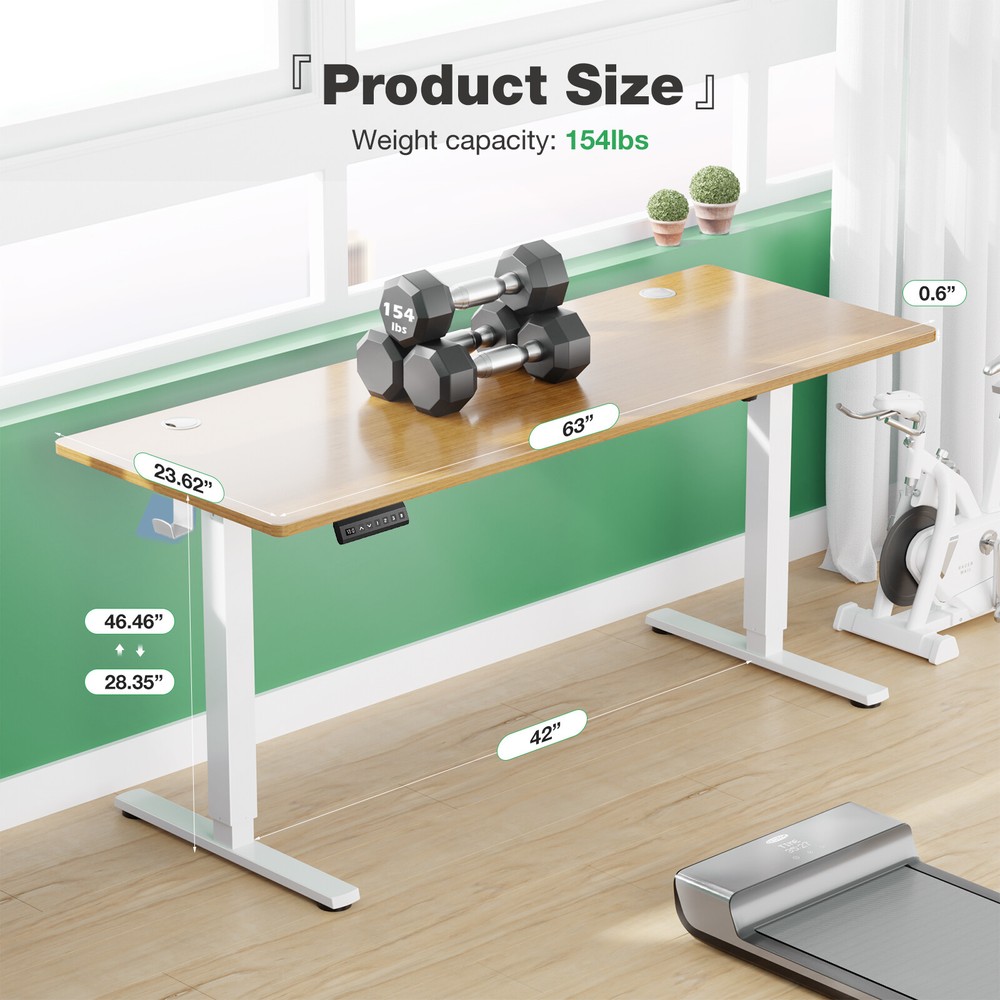 Electric Standing Desk Height Adjustable Desk Home Office Computer Table
