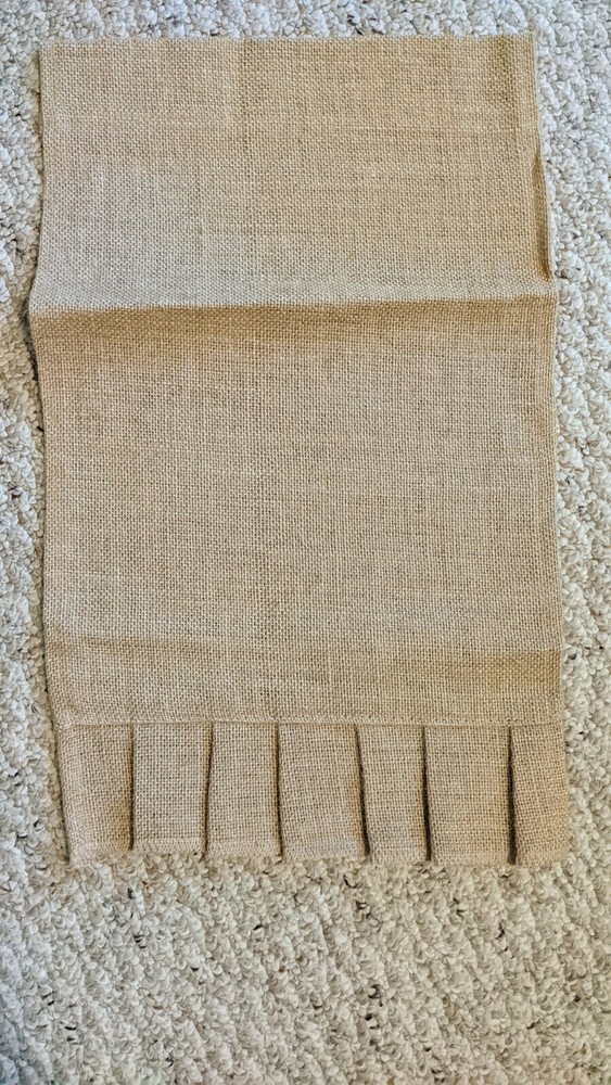 burlap garden ruffle flag blank