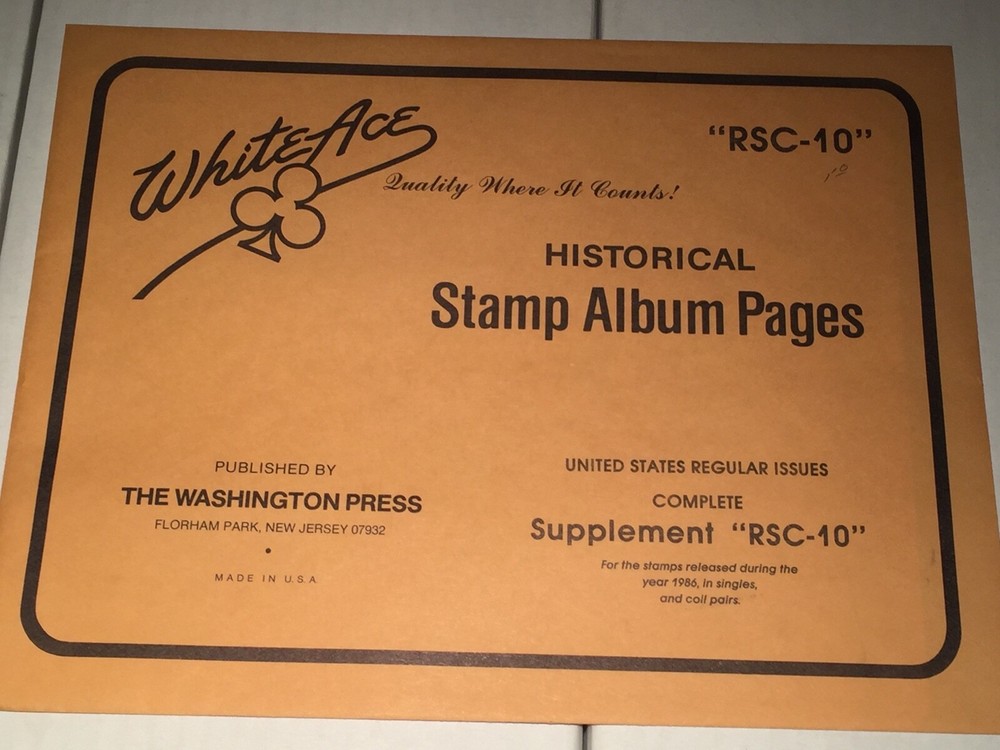 New Package White Ace Pages Regular Issues Complete 1986 RSC-10