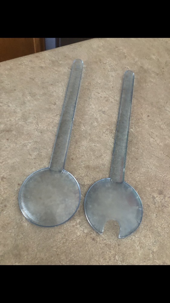 Tupperware Arcrylic Serving Tongs Light Blue VGUC