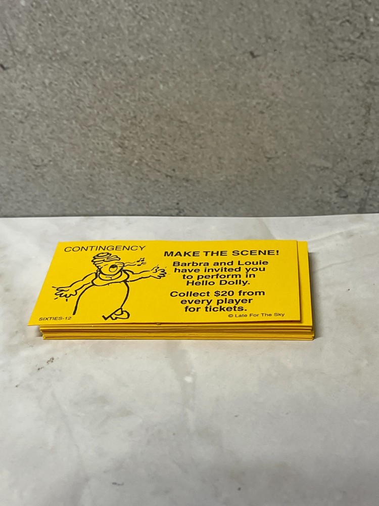 The 60's Opoly - Replacement Contingency cards