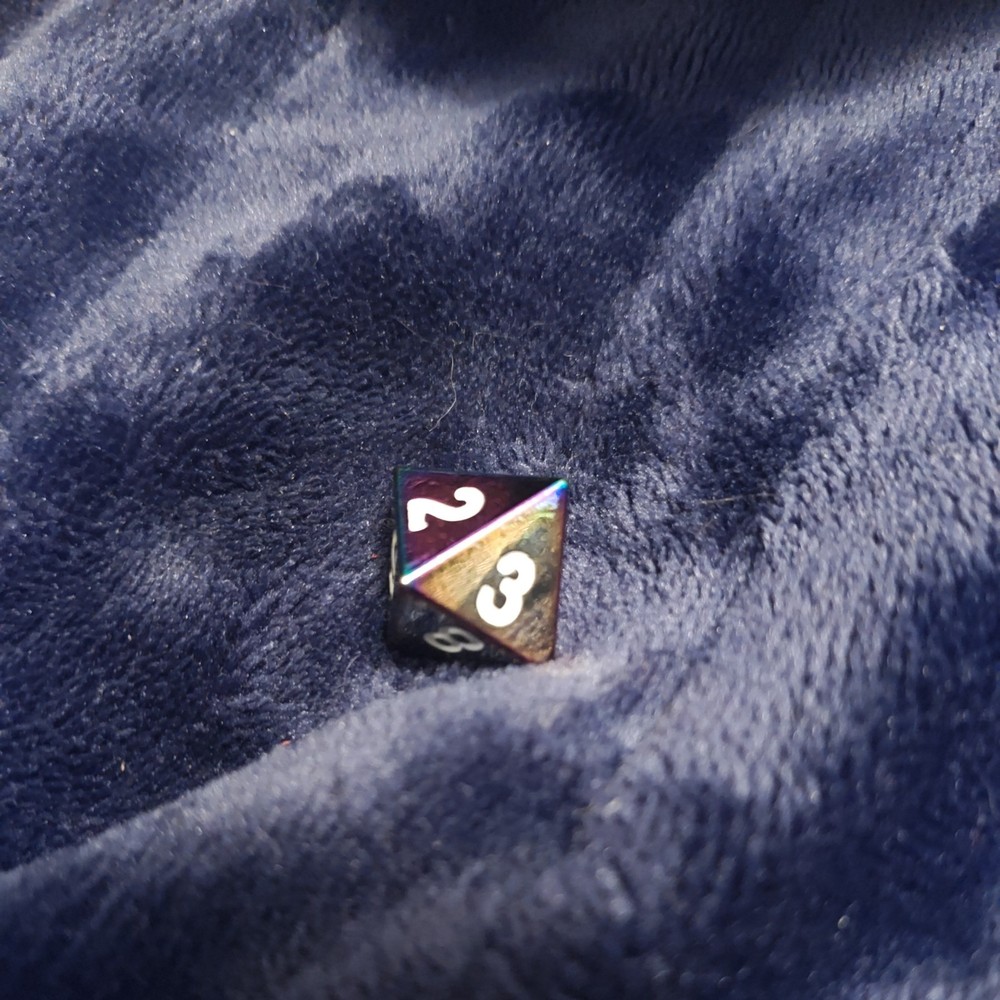 7 Die Count 16mm Flame Torched Rainbow Dice