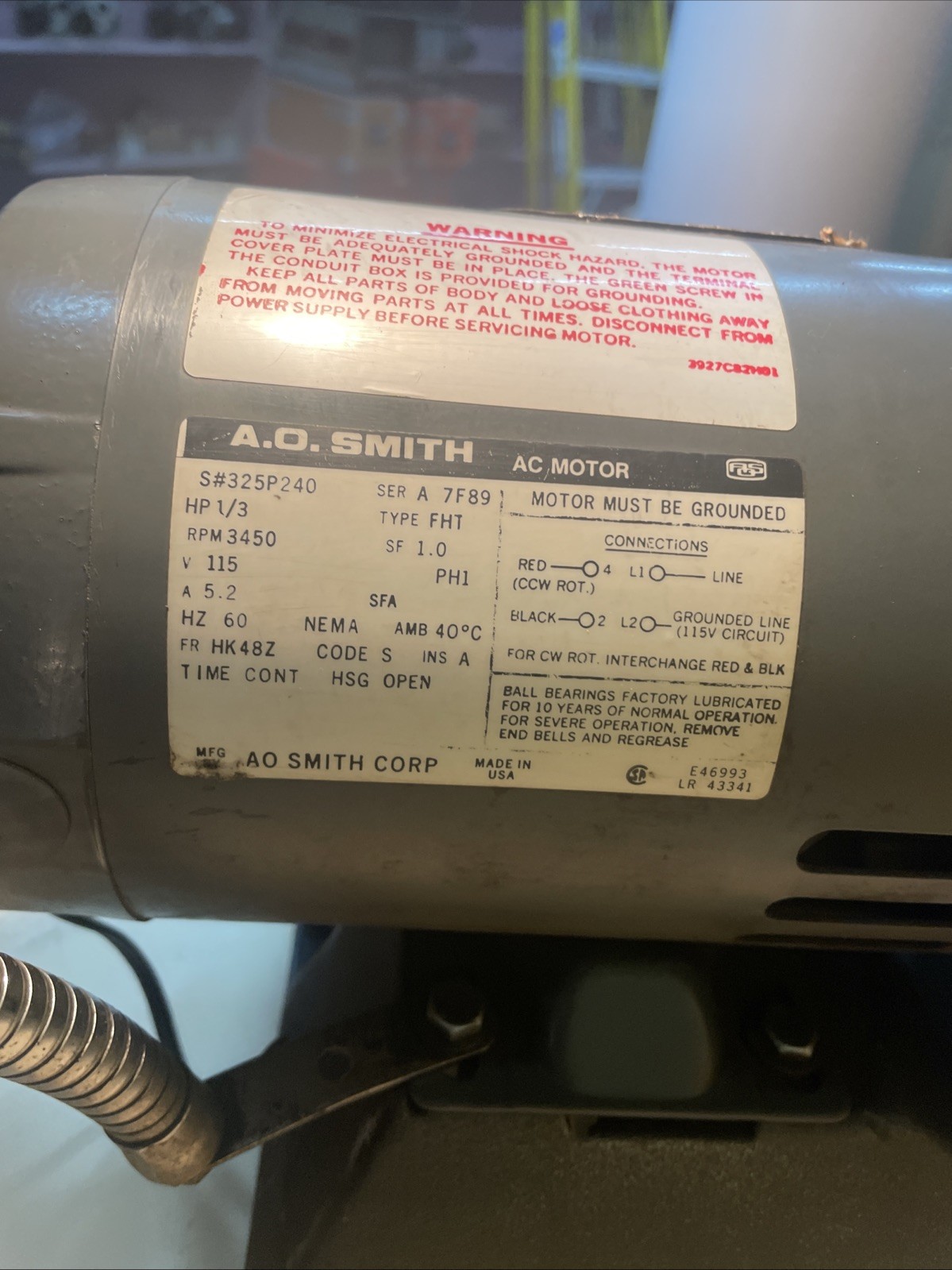 Drill Bit Sharpener Lisle 91000 Drill Grinder AO Smith 115V 1/8 To 1-1/4” 60-180